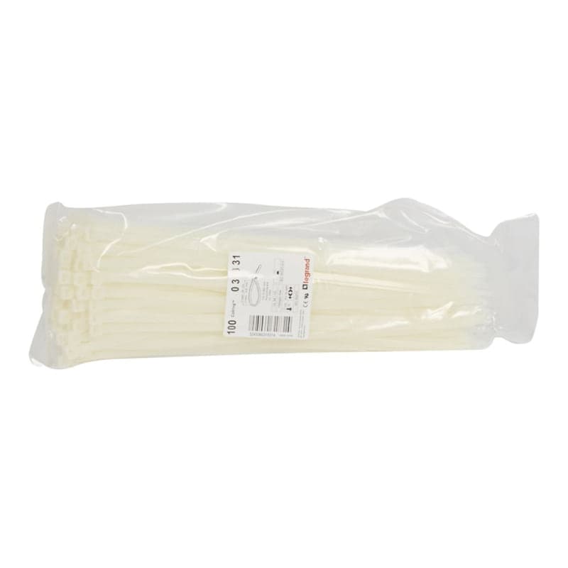 Cintillo amarracable incoloro colring LEGRAND 031831 · 7.6x360 (ANCHO X LARGO) - por unidad