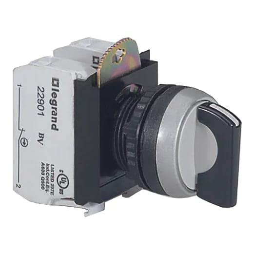 Selector giratorio NO LEGRAND 023731 · lumi. con manija negro 3 posc. fijas 2NA