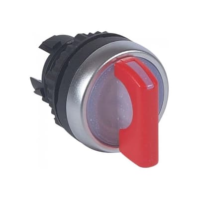 Cabeza para selector manija corta luminoso LEGRAND 24031 · rojo 2 posiciones fijas