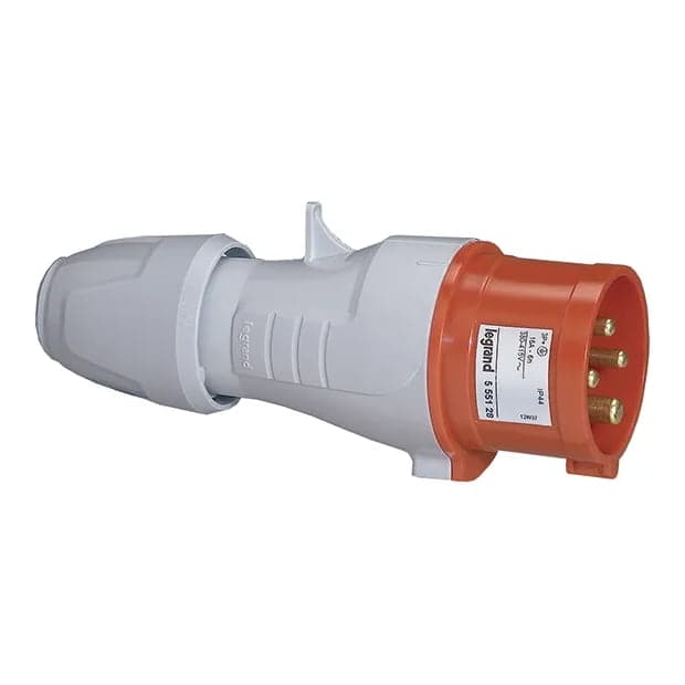 Enchufe aéreo LEGRAND 555128 · 3P+T 16A 415VAC IP44 rojo 6H P17