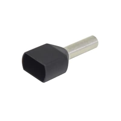 Terminal doble aislado LEGRAND 037689 · 2x16 AWG (2x1.5mm²) negro x100und (paquete x100)