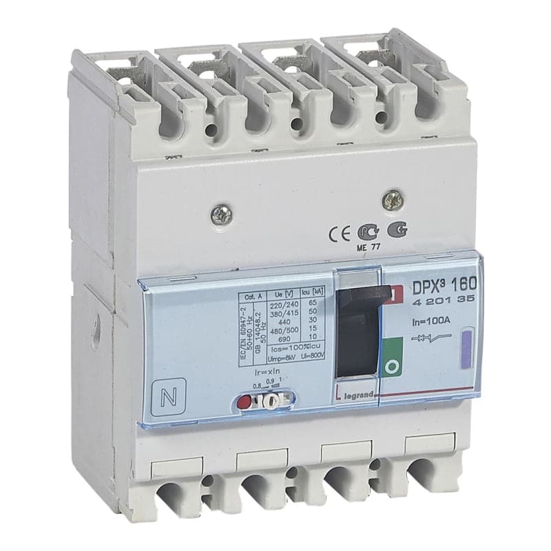 Interruptor termomagnético LEGRAND 420135 · DPX3/ 160 tm 4P 100A 36kA