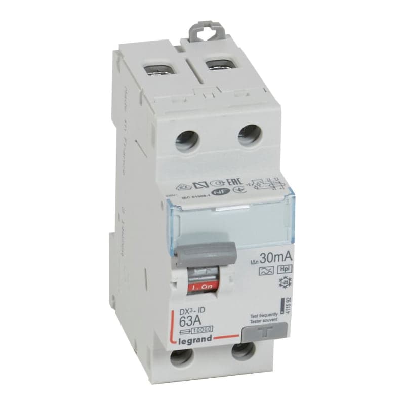 Interruptor diferencial LEGRAND 411592 · DX3 tipo F 2x63A 230V 30mA