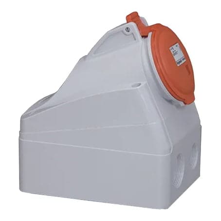 Imagen referencial de la serie: Toma de sobreponer LEGRAND 555158 · 3P+T 16A 415VAC IP44 rojo 6H P17