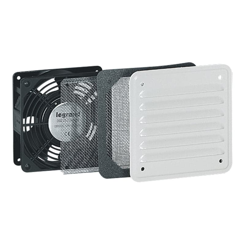 Kit de ventilador LEGRAND 034817 · 30/160M3/H IP32 - RAL7035 gris. inc. FIL- rej - 119x119mm