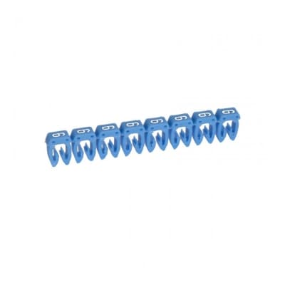 Marcador cab LEGRAND 038226 · 3 CABLES-1.5A 2.5mm² - número 6 azul por unidad