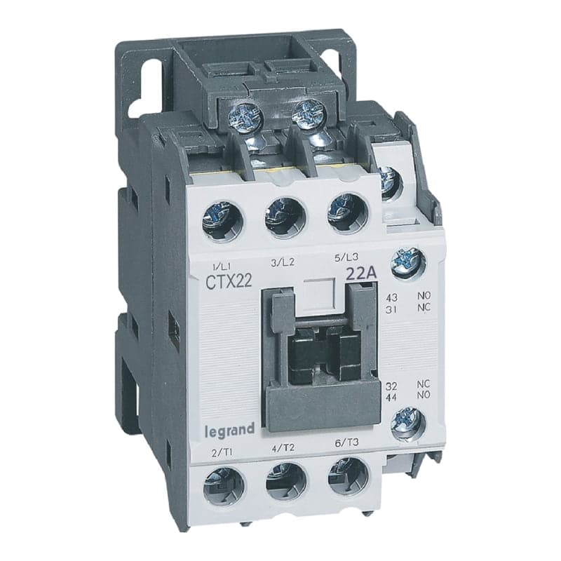 Contactor tripolar LEGRAND 416116 · CTX3 22A con 2NA+2NC bobina 230V