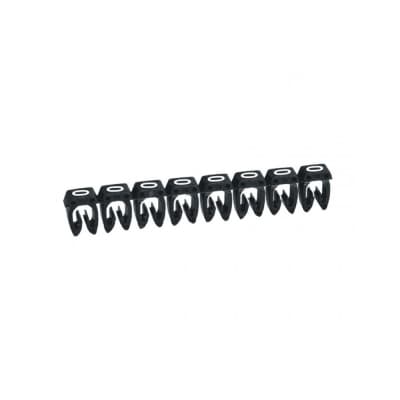 Marcador cab LEGRAND 038210 · 3 CABLES-0.5A 1.5mm² - número 0 negro por unidad