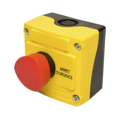 Caja parada de emergencia LEGRAND 024212 · IP66 con 1 pulsador NC