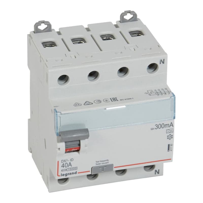 Interruptor diferencial LEGRAND 411780 · DX3-ID 4x40A tipoa, 300mA 230V 4MOD. DIN neutro
