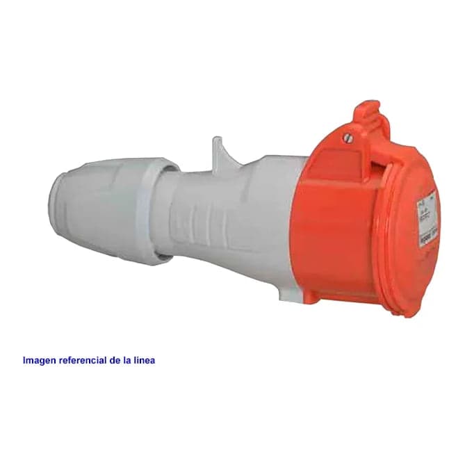 Toma aérea LEGRAND 555219 · 3P+T+N 32A 415VAC IP44 rojo 6H P17