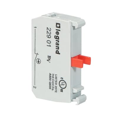 Bloque de contacto LEGRAND 022901 · 1NC para pulsador NO luminoso