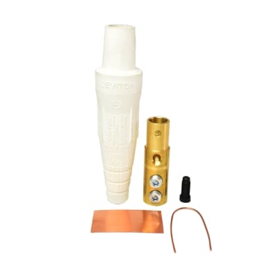 Conector unipolar hembra LEVITON 16D33-W · 400A 600V 2 tornillos fijación 1/0-4/0 blanco