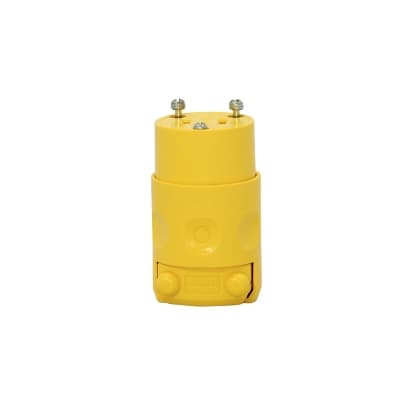 Toma aérea plano LEVITON 115CV · 2x15A 125/250V NEMA 1-15R PVC amar
