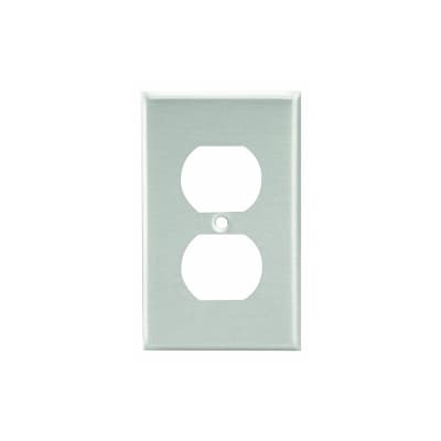 Placa para tomacorriente doble de aluminio LEVITON 83003