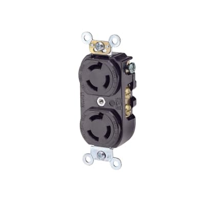 Tomacorriente doble de torsión LEVITON 4550 · 2x15A+T 250V NEMA L6-15R