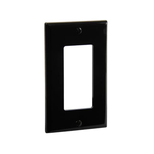 Placa simple decora nylon LEVITON 80401-NE · negro