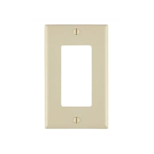 Placa simple decora nylon marfil LEVITON 80401-NI
