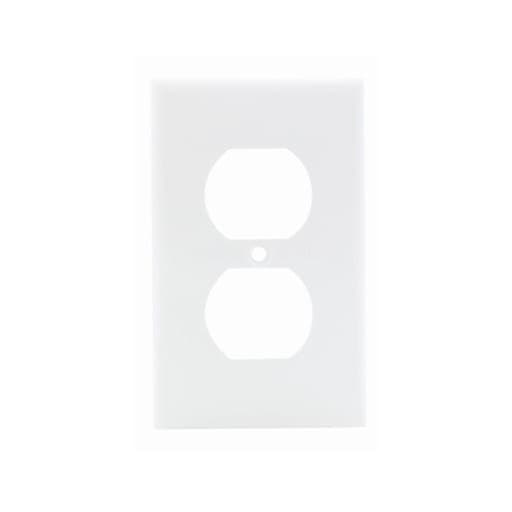 Placa doble nylon para tomacorriente LEVITON 80703-W · blanca