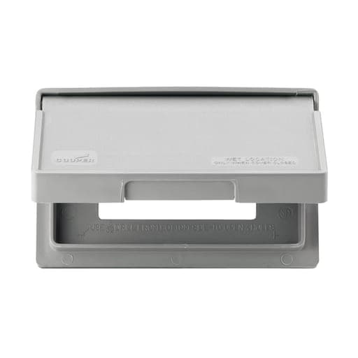 Placa hermética nylon simple LEVITON 4996-GY · color gris decora