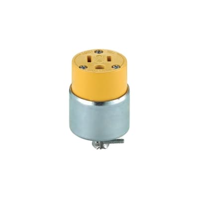 Tomacorriente aéreo plano LEVITON 515CA · 2x15A+T 125/250V NEMA 5-15R blindado