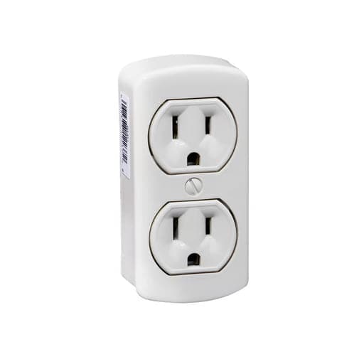 Toma doble visible LEVITON 91-I · 2x15A L/T 125V marfil