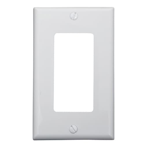 Placa simple decora nylon LEVITON 80401-NW · blanca