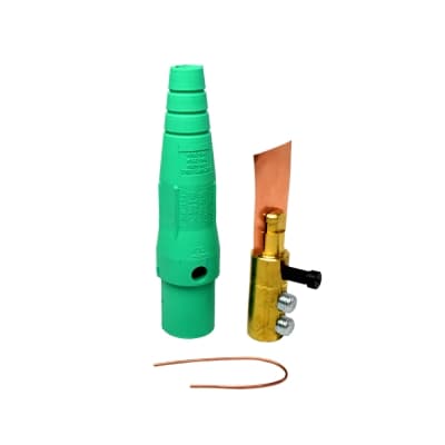 Conector unipolar macho LEVITON 16D24-UG · 400A 600V 2 tornillos fijación 1/0-4/0 verde