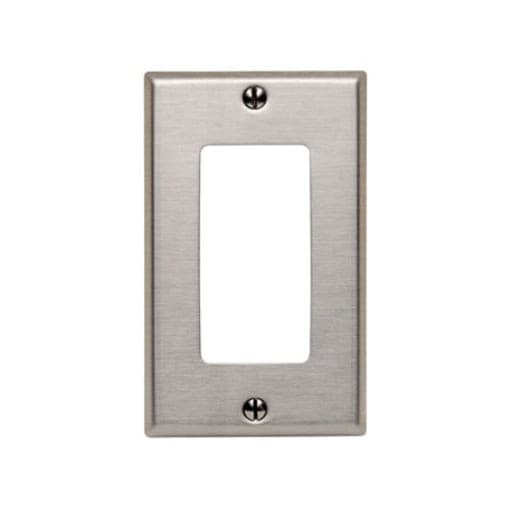 Placa simple decora acero inoxidable LEVITON 84401-40