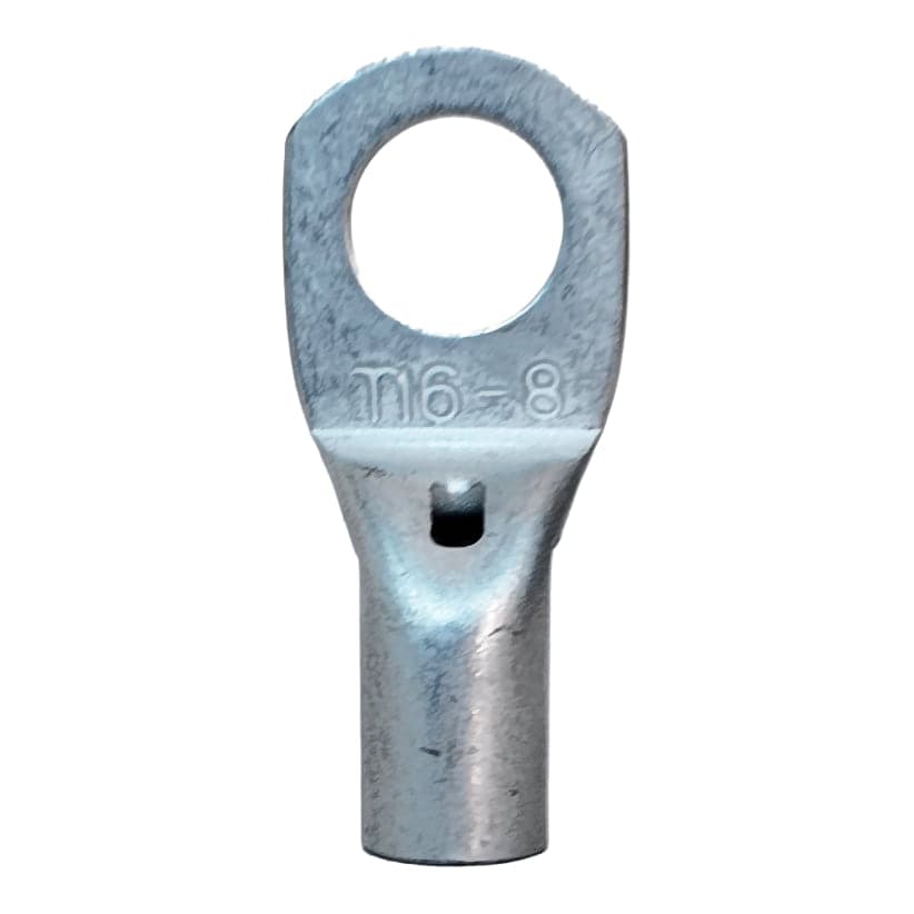 Terminal ojal de compresión estañado LONGYI T16-8 · 16mm² perno M8