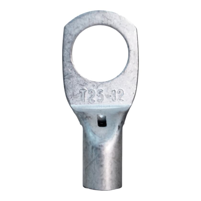 Terminal ojal de compresión estañado LONGYI T25-12 · 25mm² perno M12