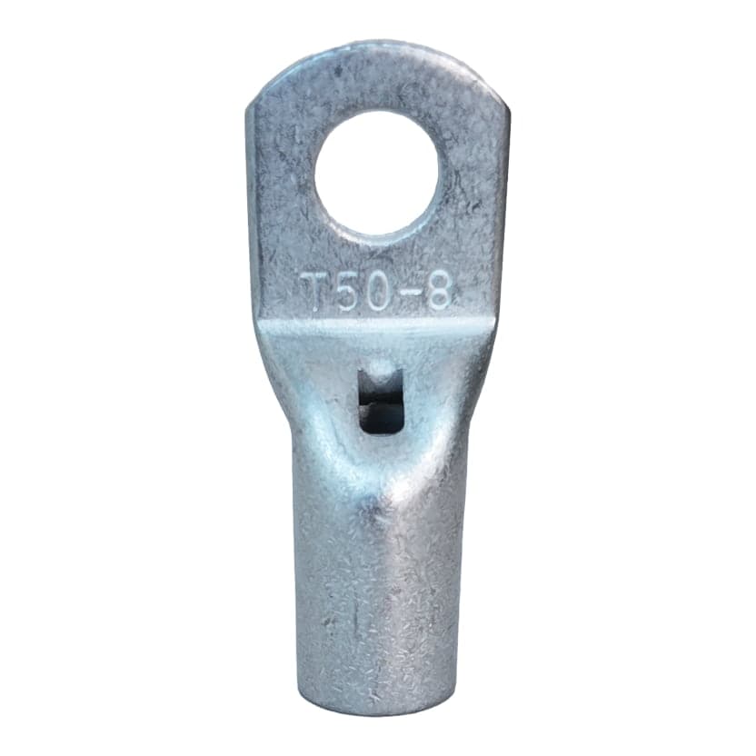 Imagen referencial de la serie: Terminal ojal de compresión estañado LONGYI T50-8 · 50mm² perno M8