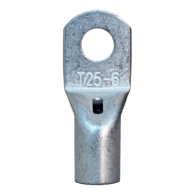 Terminal ojal de compresión estañado LONGYI T25-6 · 25mm² perno M6