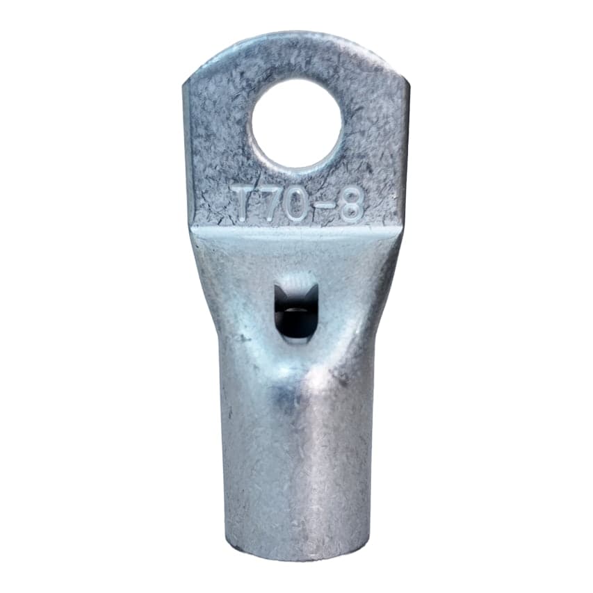 Terminal ojal de compresión estañado LONGYI T70-8 · 70mm² perno M8