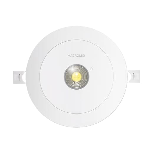 Luz de emergencia empotrable MACROLED EML-COB-300 · blanca COB 100-240VAC, autonomía 3