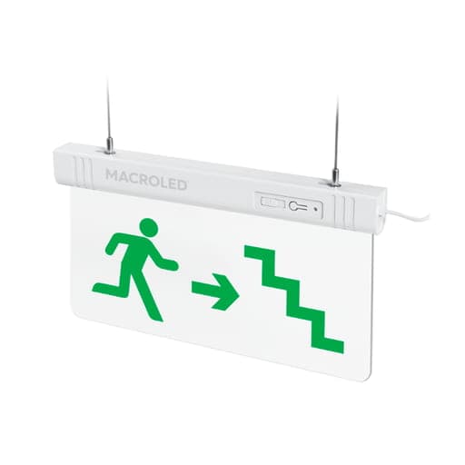 Letrero LED autónomo MACROLED CSL-ESCALERA-A · 3HORAS-1W de salida de emergencia LUMINOSO-PE