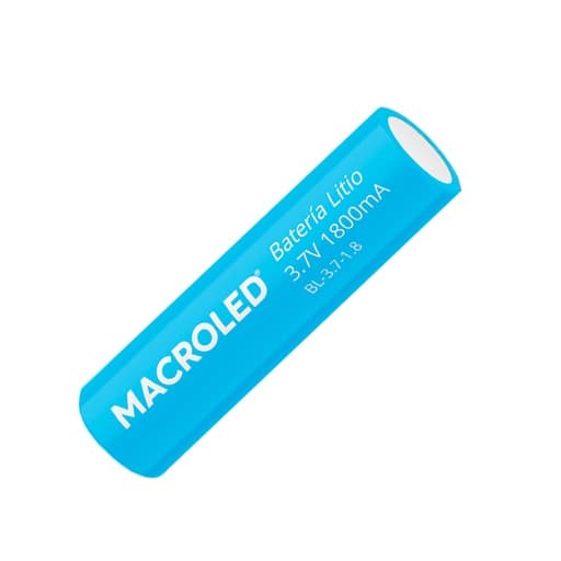 Batería de litio MACROLED BL-3.7-2.2 · 18650 recargable 3.7V 2200mA