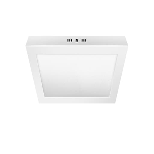 Imagen referencial de la serie: Downlight LED MACROLED PC18WW · blanco cuadrado adosable 18W 85-265VAC luz cálida 3000K