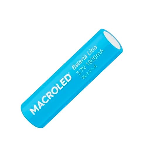 Batería de litio MACROLED BL-3.7-1.8 · 18650 recargable 3.7V 1800mA