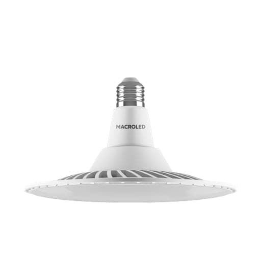 Imagen referencial de la serie: Foco LED tipo ufo MACROLED L-UFO-40W-E27-CW · 40W E27 85-265VAC luz fría 6500K