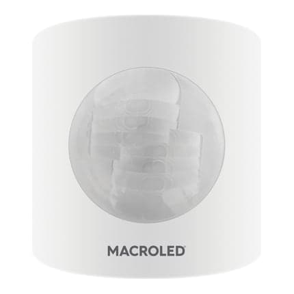 Sensor de movimiento techo MACROLED SMTB-360-20M-IP20 · 220-240VAC 1200W max, 20m de alcance