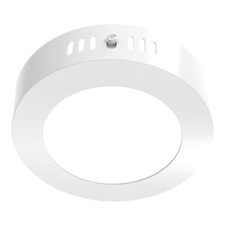 Imagen referencial de la serie: Downlight LED MACROLED PR06CW · blanco circular adosable 6W 85-265VAC luz fría 6000K