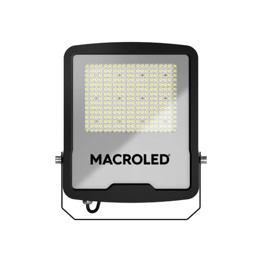 Reflector LED MACROLED PFL-200W-090D-857-CW · negro pro 200W 100-277VAC luz fría 5700K, 160lm/W, IK08, IP6