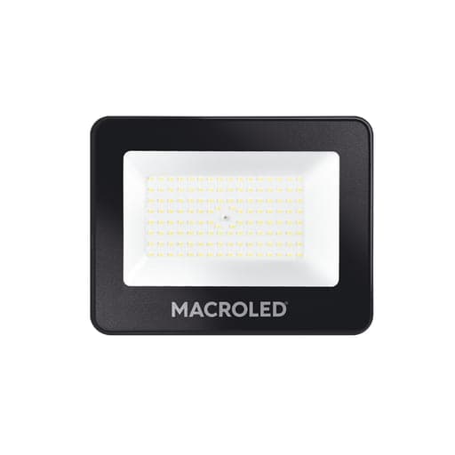 Imagen referencial de la serie: Reflector LED MACROLED EFL-100W-WW · negro 100W 220-240VAC luz cálida 3000K IP65