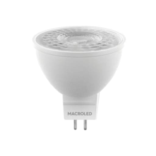 Imagen referencial de la serie: Dicroico LED eco MACROLED DL7W-GU5.3-38-CW · MR16 7W 220-240VAC luz fría 6000K 38° GU5.3