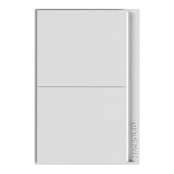 Placa interruptor tecla smart MACROLED TS-P2B-CP · blanco 2 pulsadores canal 90-250VAC max 10A