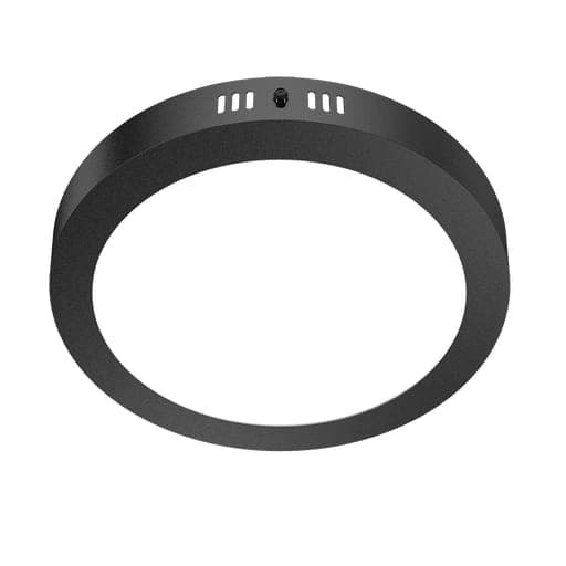 Downlight LED MACROLED NPR18WW · negro circular adosable 18W 85-265VAC luz cálida 3000K