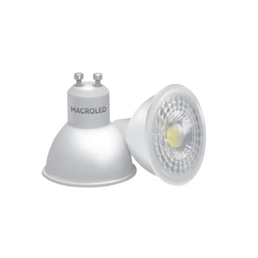 Imagen referencial de la serie: Dicroico LED eco MACROLED PAR16-PVCB-7W-38D-CW · MR16 7W 100-240VAC luz fría 6000K 38° GU10