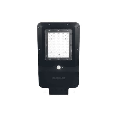 Alumbrado público LED solar con sensor de movimiento MACROLED SSSL-15W-CW · 15W luz cálida 6000K
