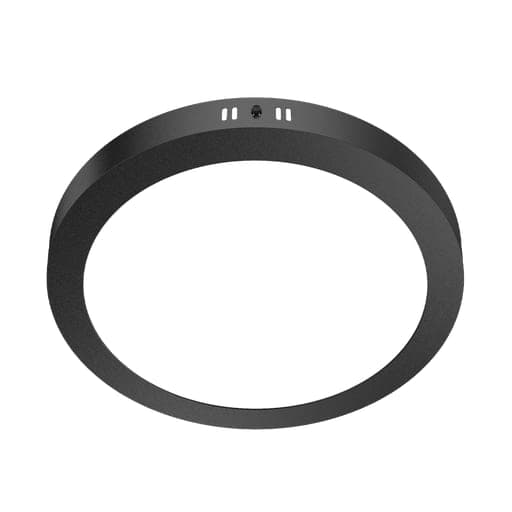 Imagen referencial de la serie: Downlight LED MACROLED NPR24CW · negro circular adosable 24W 85-265VAC luz fría 6000K